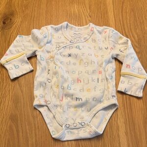 Pehr Multicolor Alphabet Print Baby Bodysuit